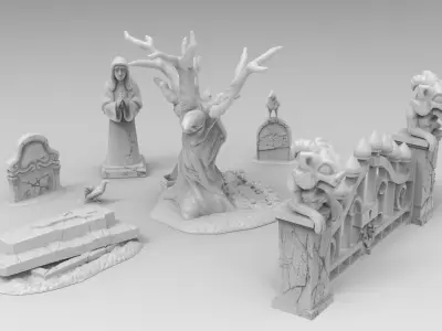 TerrainCrates Cementery 3D print model