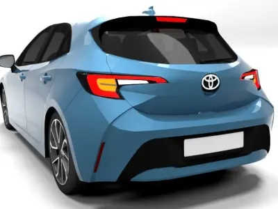 TOYOTA COROLLA HATCHBACK Low-poly 3D model