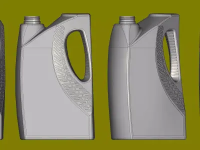 Plastic canister for engine oil B and BK 4L 3D print model