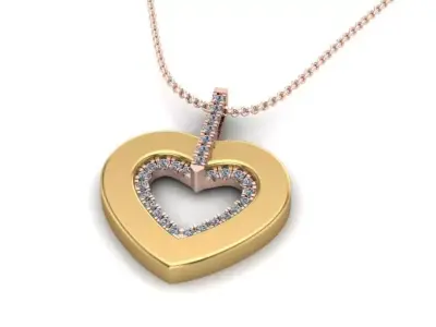 pendant HEART 2 3D print model