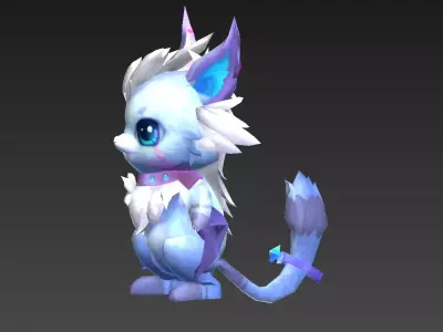 flying squirrel Low-poly 3D model