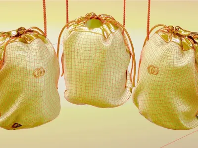 Woman Handbag GUCCI Low-poly 3D model