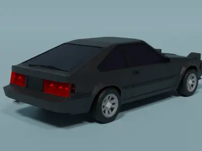 Toyota Celica Supra Low-poly 3D model