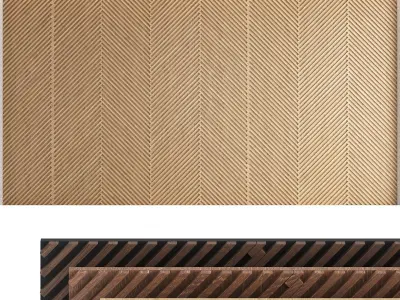 Decorative wall panel set 15 3D model