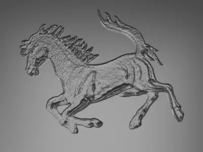 Ferarri embossed 3D logo Free 3D print model