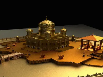 Chinese pavilion 3D model