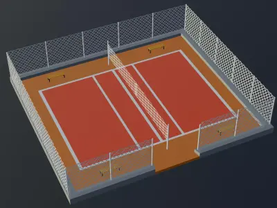 Volleyball Stadium Low-poly 3D model order