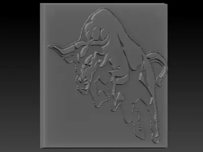 Bulll plexiglass plate 3D print model