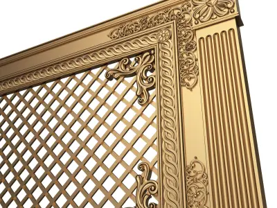 Radiator Cover Decorative Screening Grille Panel 03 Low-poly 3D model