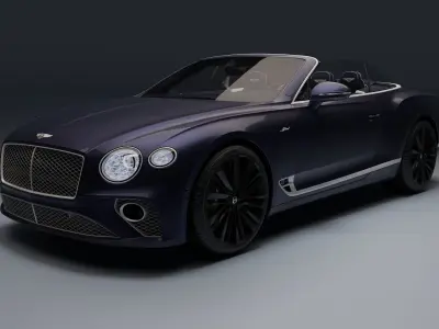 Bentley Continental GT Speed Convertible Low-poly 3D model