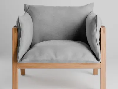 Umomoku Garden Armchair 3D model Free 3D model