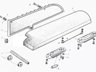 License plate illumination lamp 969m-3717019 for LuAZ-969 3D print model