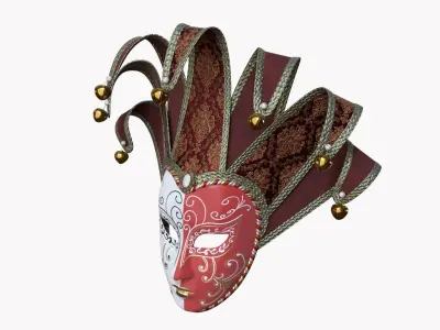 Venetian Carnival mask 02 3D model