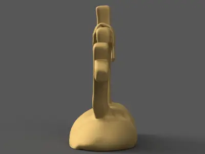 3D Three Crosses on Hill STL Easter Christian Decor 3D print model