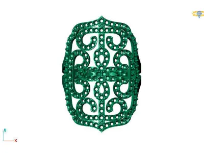 Vintage Womens Diamond Ring Women Rings 3dmodels 3D print model 3D print model 15