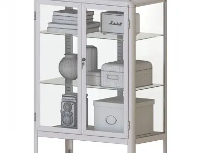 FABRIKOR Glass Door Cabinet 81x113cm 3D model