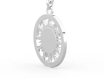 Silver pendant amulet  Star of Lada of the Virgin Mary 3D print model