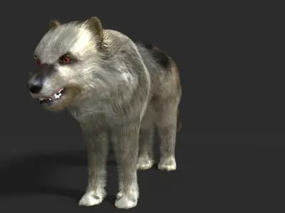 WOLF FUR MODEL 3D model