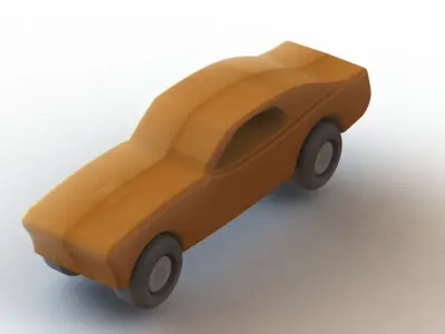 Block car 3D print model