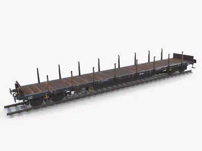 CFR Flat Rail Car v3 3D model
