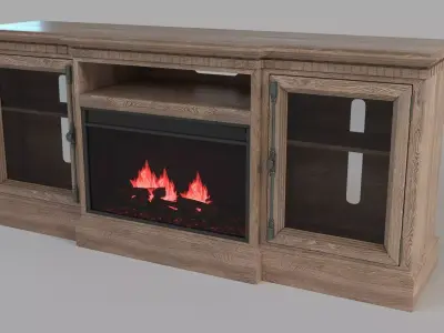 Fireplace TV Stand 3D model