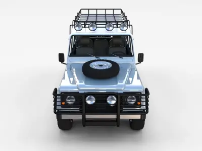 Land Rover Defender 110 Utility Station Wagon w interior rev 3D model