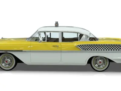 Chevrolet Belair Taxi Yellowcab 1958 3D model