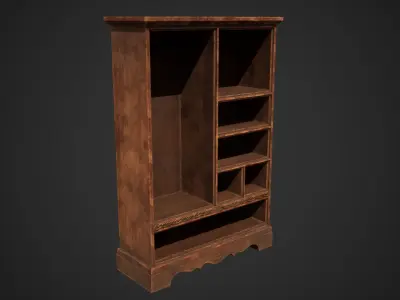 Stylized Wardrobe Free low-poly 3D model
