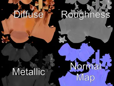 Leather Pouch Model Pack with Drawstring Closure Low-poly 3D model