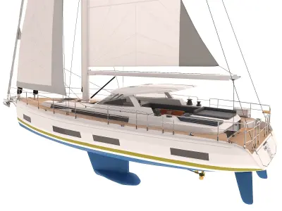Sailing Yacht Amel 50 3D model