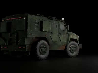 Kamaz-53949 Inspired Russian MRAP 3D model