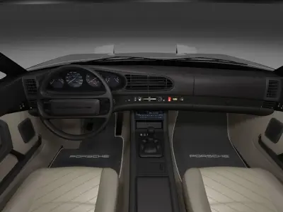 Porsche 944 S2 with interior rev 3D model