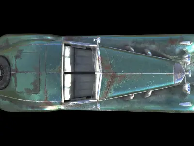 Rusty Mercedes-Benz 540K 3D model