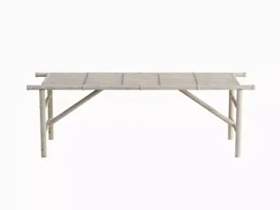 Bamboo Bench 02 3D model