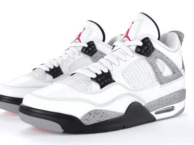 Air Jordan 4 Retro Cement PBR Low-poly 3D model