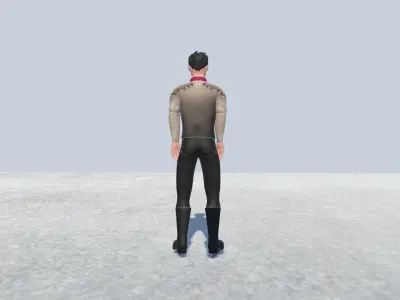 Figure skate Avatar male Low-poly 3D model