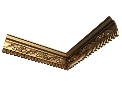 Cornice Decoration Molding 051 90 Degree Low-poly 3D model