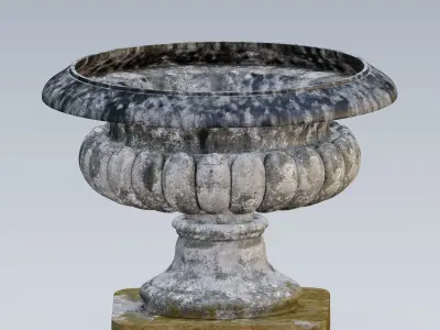Garden urn planter08 3D model
