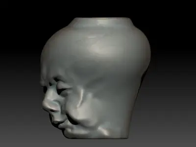 face-vase 3 sculpture with face 3D print model