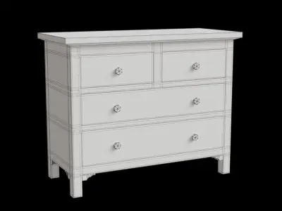 Black Bone Bohemian Chest Of Drawers Low-poly 3D model