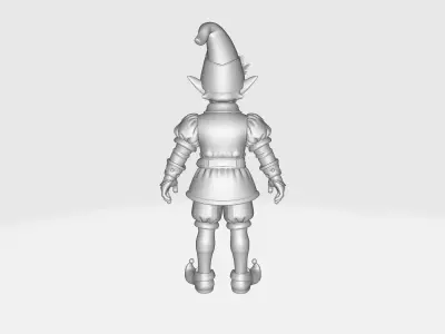 Charming Christmas Elf Festive Holiday Figurine Fantasy Elf  3D print model