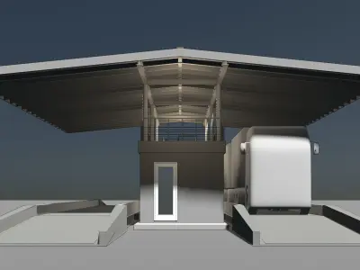 Truck weight scale station 24i15 3D model