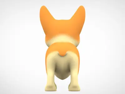 Corgi  Low-poly 3D model