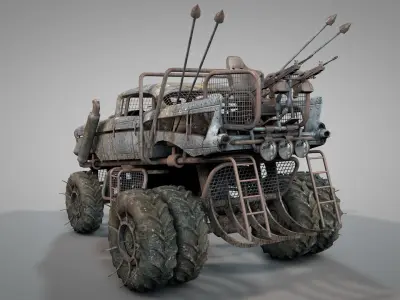 Apocalyptic War Cars v1 3D model