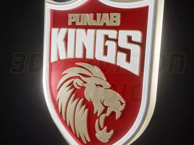 Punjab Kings logo - Cinematic - 3D print 3D model