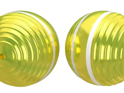 Croquet Ball yellow 3D model