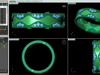 Women Wedding Engagement Ring 76 3D print model