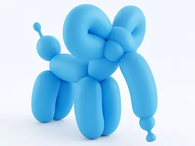 Cloud Elephant Balloon Decoration Props Second Life toy 3D print model