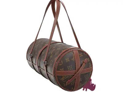 Louis Vuitton Papillon Bag Brown Low-poly 3D model