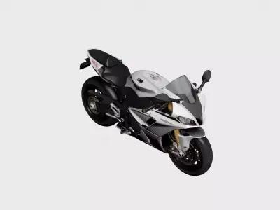 Sport Motorcycle 3D Model Full Fairing Aerodynamic Bike 02 3D model